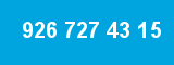 926 727 43 15 926 727 43 15